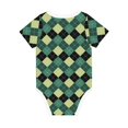 thumbnail image 2 of Rocae Green Squares for Baby Climbing Clothes Soft Baby Romper for Active Infants Comfortable and Breathable Crawling Jumpsuit Unisex Baby Outfit 9M, 2 of 8