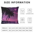 thumbnail image 5 of JRXY Throw Pillow Cover Black Coconut Palms Silhouettes of Trees Against The Night Home Decor Pillowcase Cushion Cover for Sofa Couch Bed and Car White, 5 of 5