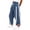 Blue #39, variant on WULMLEO Womens Baggy Wide Leg Pants Casual Elastic High Waisted Printed Workout Sweatpants Black L