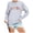 Grey, variant on Ladies Fashion Casual Letter Printed Round Neck Long Sleeve Hoodie Top Athletic Hoodies Jogging Outfits Women Set Corded Sweatshirt Going Out Tops Women Women's Sweatshirts Comfortable Sweat Shirts