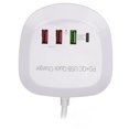 thumbnail image 1 of Cargador USB De 4 Puertos, Indicador De Sobrecarga Estación De Carga Rápida USB Protección Segura Pequeña PD QC 20W Enchufe De EE. UU. 100-240V Para Viajes Para El Hogar, 1 of 8