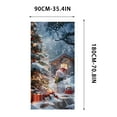 thumbnail image 3 of Uutvery Winter Door Cover Merry Christmas Pine Trees Door Cover Decorations Winter Backdrop Background Banner Xmas Door Hanging Backdrop Outdoor Winter Holiday Party Decor 70.9 x 35.4 Inch, 3 of 6