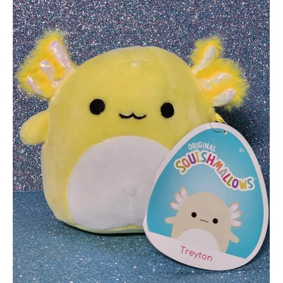 Squishmallows SeaLife Deep Sea Squad Treyton the Yellow Axolotl 5" NWT