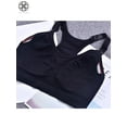 thumbnail image 6 of Luxtrada Women's Adjustable Back Padded Sports Bra Seamless Mesh Racerback Middle Impact, 6 of 9