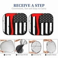 thumbnail image 6 of Balery Firefighters Usa Flag Black And White Flag Sun Shield 2 Pack For Car Front Windows Foldable Sun Visor Protector Blocks Max Uv Rays And Keeps Your Vehicle Cool For Most Sedans Suv Truck, 6 of 7