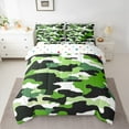 thumbnail image 2 of Manfei Camouflage Camo 7-Piece Twin Bedding Sets,Rustic Outdoor Bedding Comforter Set,Green Black Sheet Sets For Kids,Microfiber Bedroom Decor Reversible, 2 of 8