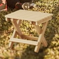 thumbnail image 3 of 2X Small Folding Stool Portable Wooden Stool Chair Lightweights Fold-Up Step Stool Folding Foot Rest 28x36x29cm, 3 of 8