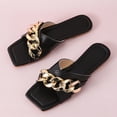 thumbnail image 4 of Zapatillas de playa de cadena plana cruzada cómodas para vacaciones de ocio para mujer Wmkox8yii  ytu2630, 4 of 5