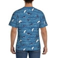 thumbnail image 2 of Naloa Sharks on White Blue Striped Men's T-Shirt Sport T-shirt Men's Basic Tee Casual Men's Shirt, Round Neck, Short Sleeves - Small, 2 of 5