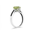 thumbnail image 2 of SZUL Women's Peridot and Black Diamond Ring in 10K White Gold, 2 of 3
