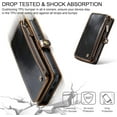 thumbnail image 6 of for Samsung Galaxy S22 Plus/ S22+ Wallet Case, for Samsung S22 Plus Case Wallet for Women, PU Leather Magnetic Flip Strap Zipper Card Holder Phone Case for Galaxy S22 Plus/ S22+, Coffee, 6 of 12