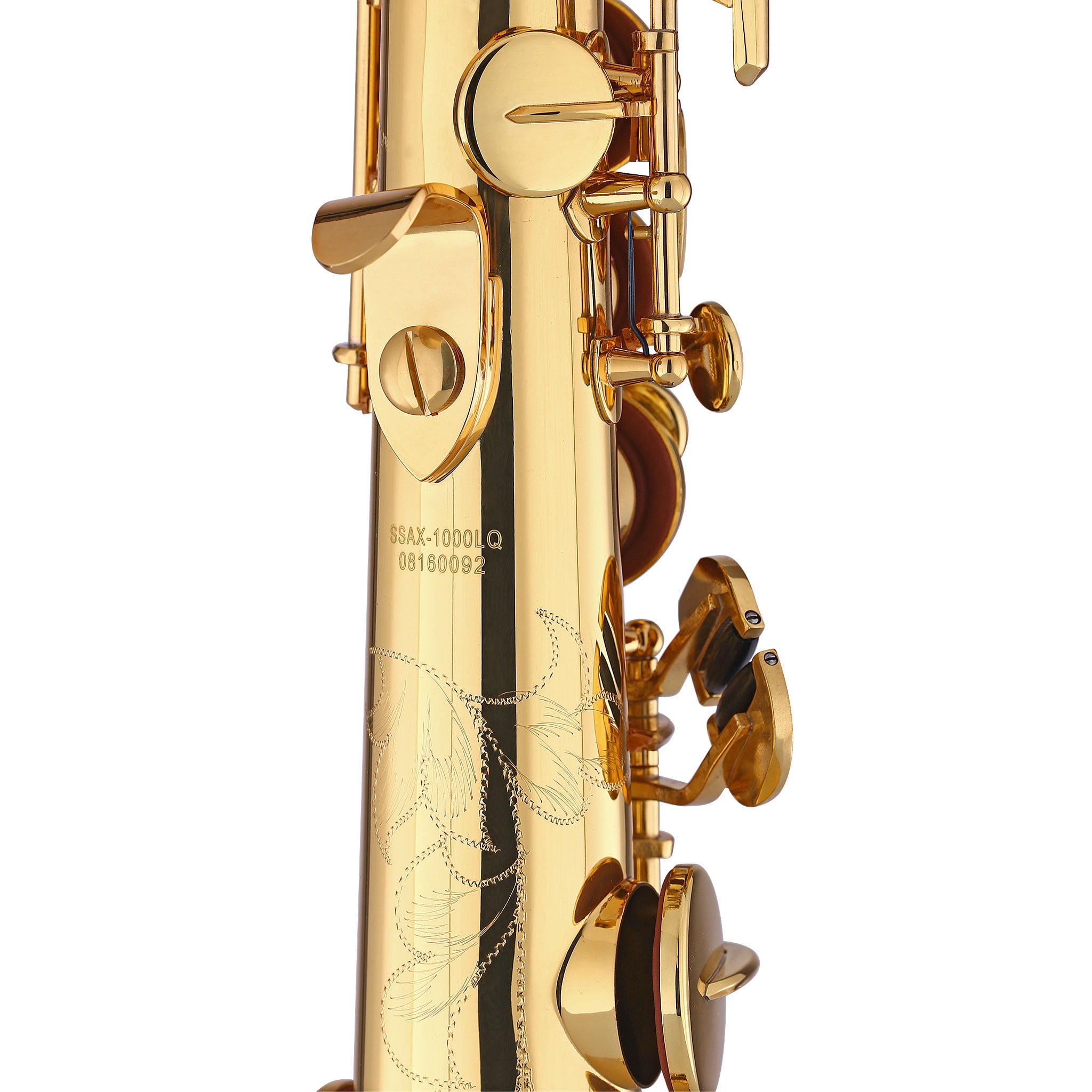 Kaizer Soprano Saxophone Straight B Flat Bb Gold Lacquer SSAX 1000LQ