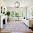 thumbnail image 7 of Addison Rugs Mayfield Premium Machine Washable Transitional Geometric Plum Rectangle Rug, 3' x 5', 7 of 7