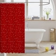 thumbnail image 3 of Manfei Modern Stars Polka Dot Shower Curtain 72Wx72L,Galaxy Theme Bathroom Curtain,Red White, 3 of 5