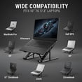 thumbnail image 6 of XYvans Portable Laptop Stand, Adjustable Laptop Holder Riser Computer Suitable for All Models of Desk Notebook Mount for Desk (Black), 6 of 17