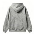 thumbnail image 3 of Women's Leopard Print Zip Up Long Sleeve Hoodie Oversized Casual Pullover With Pockets, Versatile Hooded Sweatshirt For Everyday Wear, 3 of 5