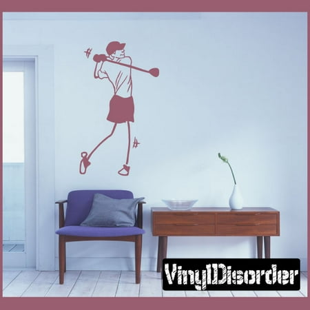 golf stick player sports vinyl wall decal sticker mural quotes words