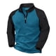 thumbnail image 2 of Ceisia Men's Regular-Fit Stand-Collar Half-Zip Color-Blocked Fleece Pullover Gift, 2 of 8