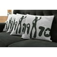 thumbnail image 5 of Ambesonne Black and White Throw Pillow Cover 4 Pack, 70s Woman Retro, 24", Black and White, 5 of 5