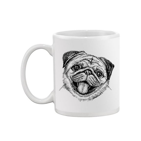 Pug In Sketch Style. Mug  -Image by Shutterstock,