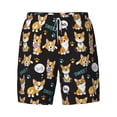 thumbnail image 4 of Lsque Mens Swim Trunks Cute Dogs Corgi Pattern - Bathing Suit Compression Liner - Beach Swim Shorts Swimwear - (S-3XL) - Stretch Quick Dry -Small, 4 of 9