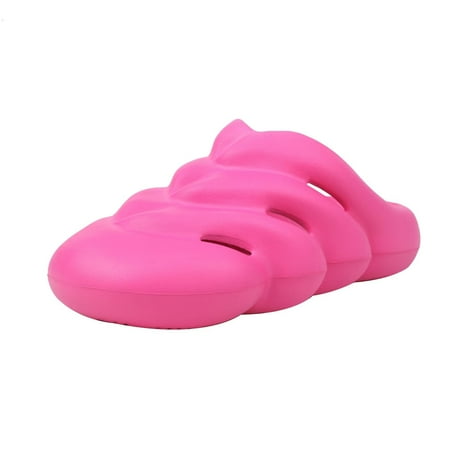

vivianly Summer Fashion Sandals Flat Slide Sandals Slip on Garden Slides for Outdoor Indoor Slipper Shoes Rose Red Size 11