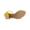 thumbnail image 6 of BLISSFUL STEP Women's Shoes Ankle Strap Block Heel Buckle Open Toe Sandals Yellow 7.5, 6 of 8
