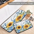 thumbnail image 5 of Coolnut Kitchen Rugs 2 Piece Waterproof Non Slip Kitchen Mat Sunflowers Kitchen Rug Set for Sink Office Kitchen Cafe, 19.7"x47.2"+19.7"x27.6" Home Decor Gifts, 5 of 7