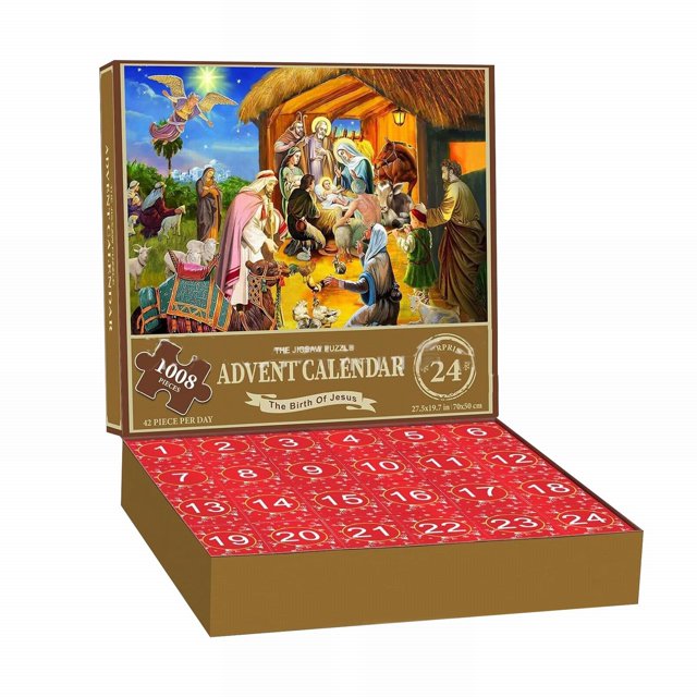 1 Box Of Puzzle Christmas Advent Calendar Puzzle 1000 Pieces Puzzle Toy Advent Calendar 2024 Christmas Advent Calendar 2024 Christmas Puzzles Countdown Calendar For Home Parties Decorations