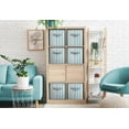 thumbnail image 3 of Sorbus 11" Foldable Fabric Storage Cube Bin, Aqua Stripe (2 pack), 3 of 4