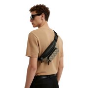 Gucci GG Supreme Canvas Belt Bag Beige Black Waist Bag New