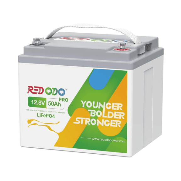 Redodo 12V 50Ah LiFePO4 Battery, Portable 12V Lithium Battery with 50A BMS, up to 15000 Cycles, Perfect for Trolling Motor, RV, Home Energy Backup, off Grid