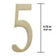 Whitehall Products 11215 DeSign-it Numéro Plaque Standard - Laiton Satiné&44; No. 5 – image 2 sur 5