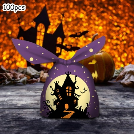 

2PCS Bag Pumpkin Candy Bag Snack Bag Baking Cookie Bag Gift Bag