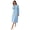 Light Blue, variant on Women Zipper Robe Long Sleeves House Coat Soft Bathrobe Sleepwear with Pockets Housecoat Loungewear