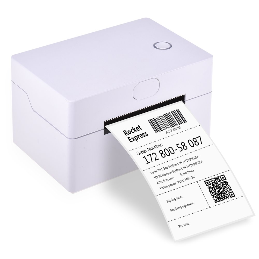 Desktop Shipping Label Printer 180mm/s High Speed USB Thermal Printer Label Maker Sticker Max ...