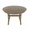 thumbnail image 4 of WestinTrends Malibu Patio Dining Table, All Weather Poly Lumber Adirondack 47" Trestle Round Outdoor Table with Umbrella Hole, Weathered Wood, 4 of 7