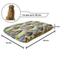 thumbnail image 2 of Tropical Pet Bed, Jungle Botany Style Hand Drawn Doodles of Palm Leaves Summer Design Repetition, Resistant Pad for Dogs and Cats Cushion with Removable Cover, 24" x 39", Multicolor, by Ambesonne, 2 of 4