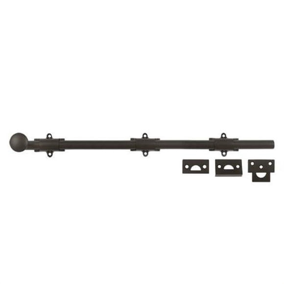 Deltana 18SB10B 18 in. Heavy Duty Surface Bolt- Oil Rubbed Bronze - Solid