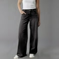 thumbnail image 2 of iHPH7 Wide Leg Jeans for Women Casual Pants for Women Baggy Jeans Women's Jeans Mid Rise Jeans for Women Denim Pants for Women Fall Outfits for Women Black XXL, 2 of 7