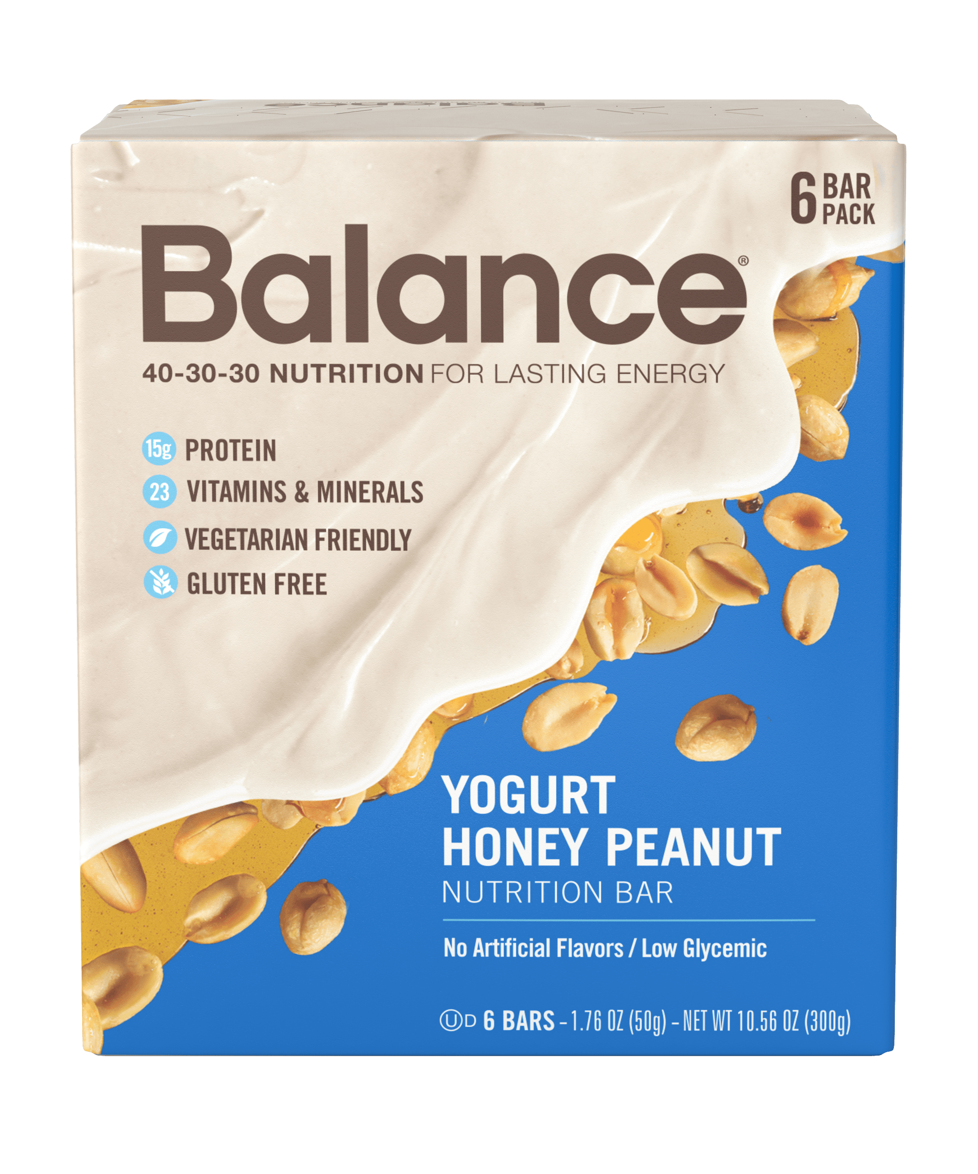 Balance Bar, Yogurt Honey Peanut, 6 count Value Pack, Yogurt Honey
