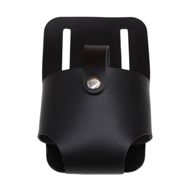 Estuche para cinturón con cinta métrica, herramienta de seguro para electricistas, artesanía en cuero sintético. Negro