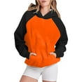 thumbnail image 1 of Timegard Sweatshirts for Women Long Sleeve Hoodies Pullover Fall Color Block Loose Tops with Pockets, 1 of 4