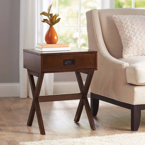 Better Homes & Gardens XLeg Accent Table with Drawer, Multiple Colors