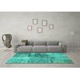 thumbnail image 3 of Ahgly Company Indoor Rectangle Patchwork Turquoise Blue Transitional Area Rugs, 8' x 12', 3 of 4