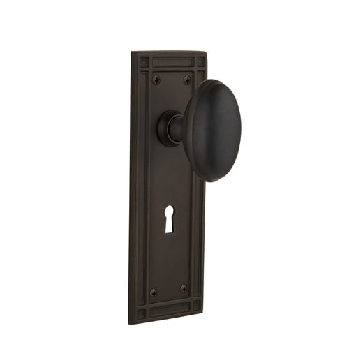 Nostalgic Warehouse Homestead Interior Mortise Door Knob With Mission Plate