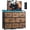 Brown-8, variant on Nextay LED TV Stand 8-Drawer Dresser with Charging Station, Fabric Chest of Drawers for Bedroom, Living Room, Hallway & Entryway, Black