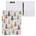 thumbnail image 3 of Haosy Hardcover 3 Ring Binder 1.5 Inch Ring Decorative Binder Organizer for Home School Office, Colorful Plaid Christmas Tree, 3 of 10