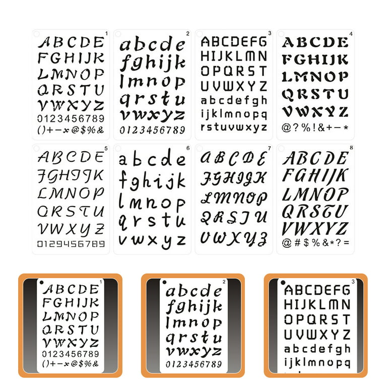 Qilery 81 Pcs Letter Stencils Alphabet Number as the picture shows