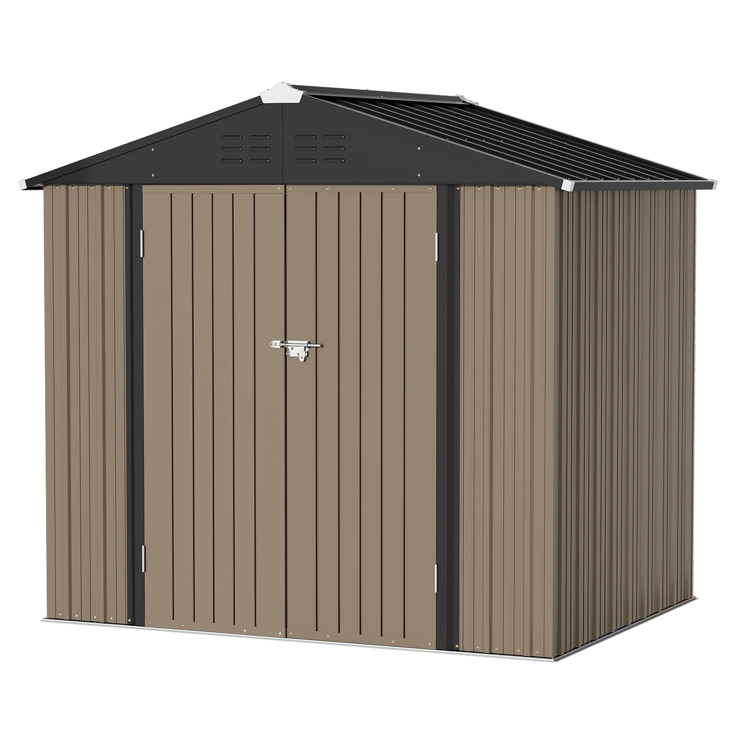 Devoko 6×8 ft.Patio Metal Shed, Lockable Garden Shed for Outdoor Backyard Patio Storage